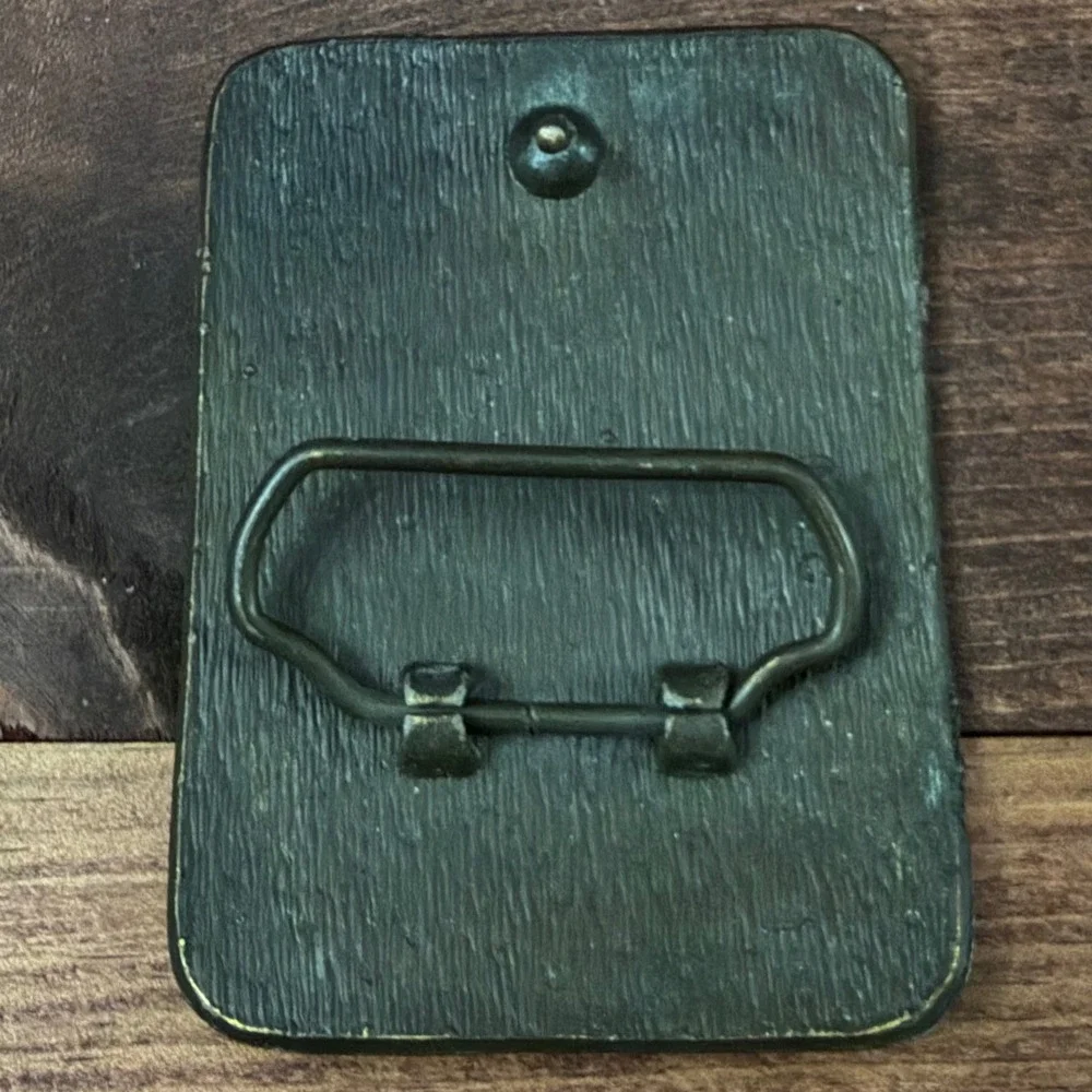 Vintage Pontiac Grand Prix Car Belt Buckle Brass Tone Rectangular Automotive